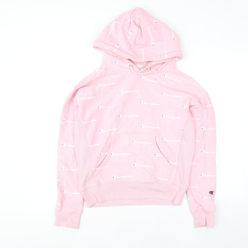 Champion Womens Pink Reverse Weave Pullover Hoodie Small