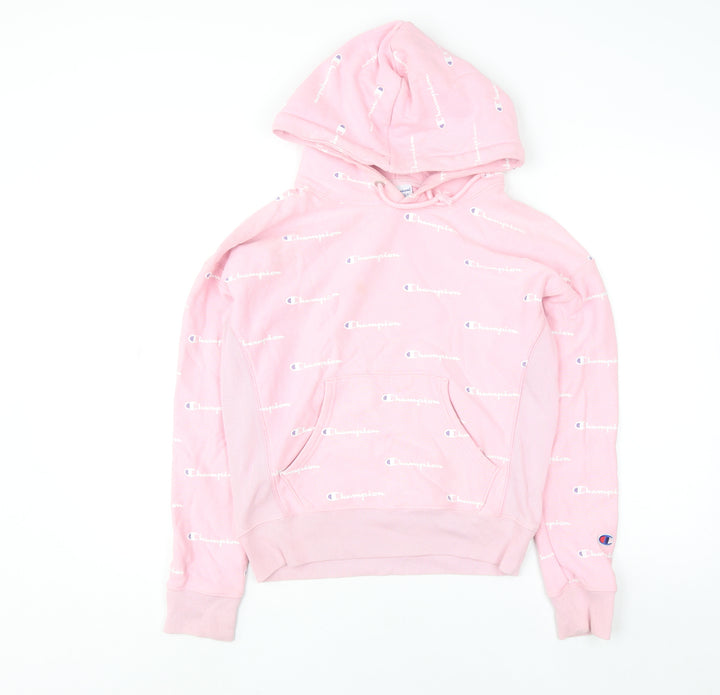 Champion Womens Pink Reverse Weave Pullover Hoodie Small