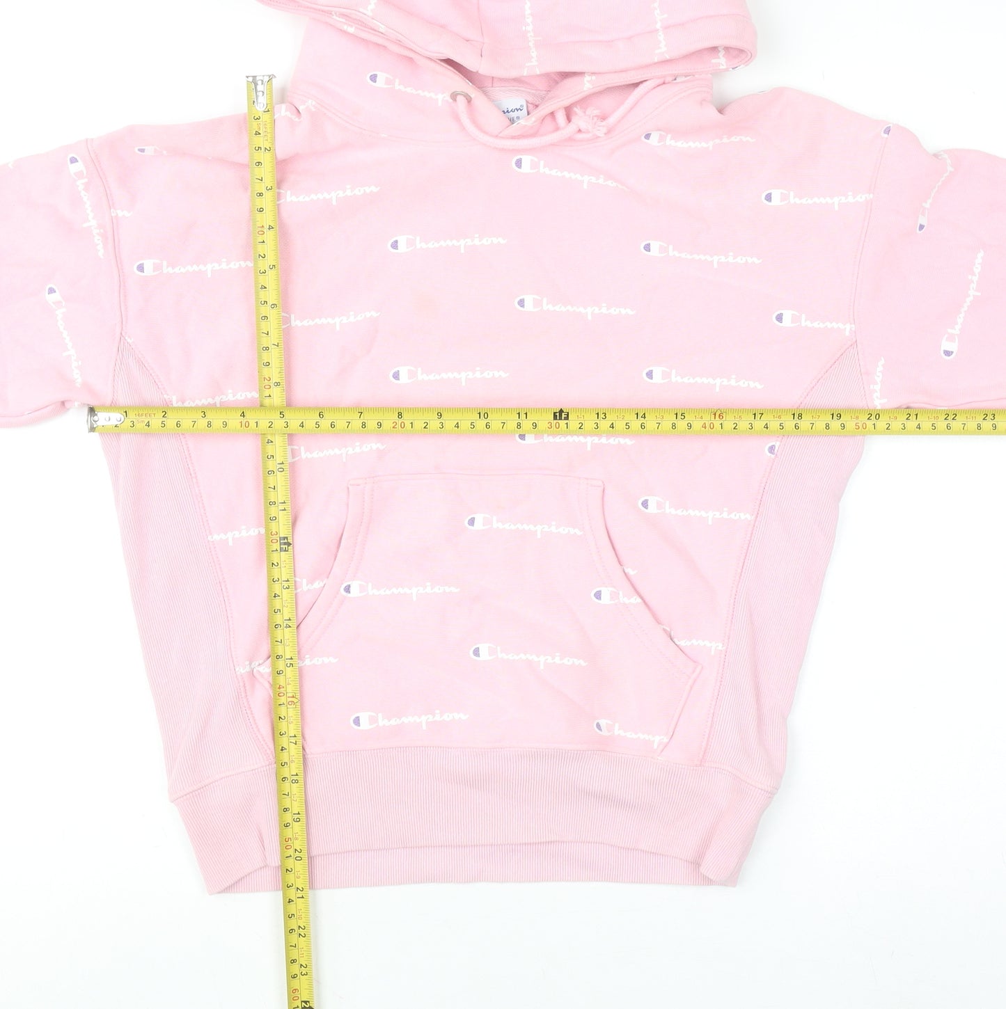 Champion Womens Pink Reverse Weave Pullover Hoodie Small