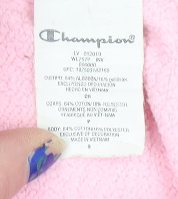 Champion Womens Pink Reverse Weave Pullover Hoodie Small