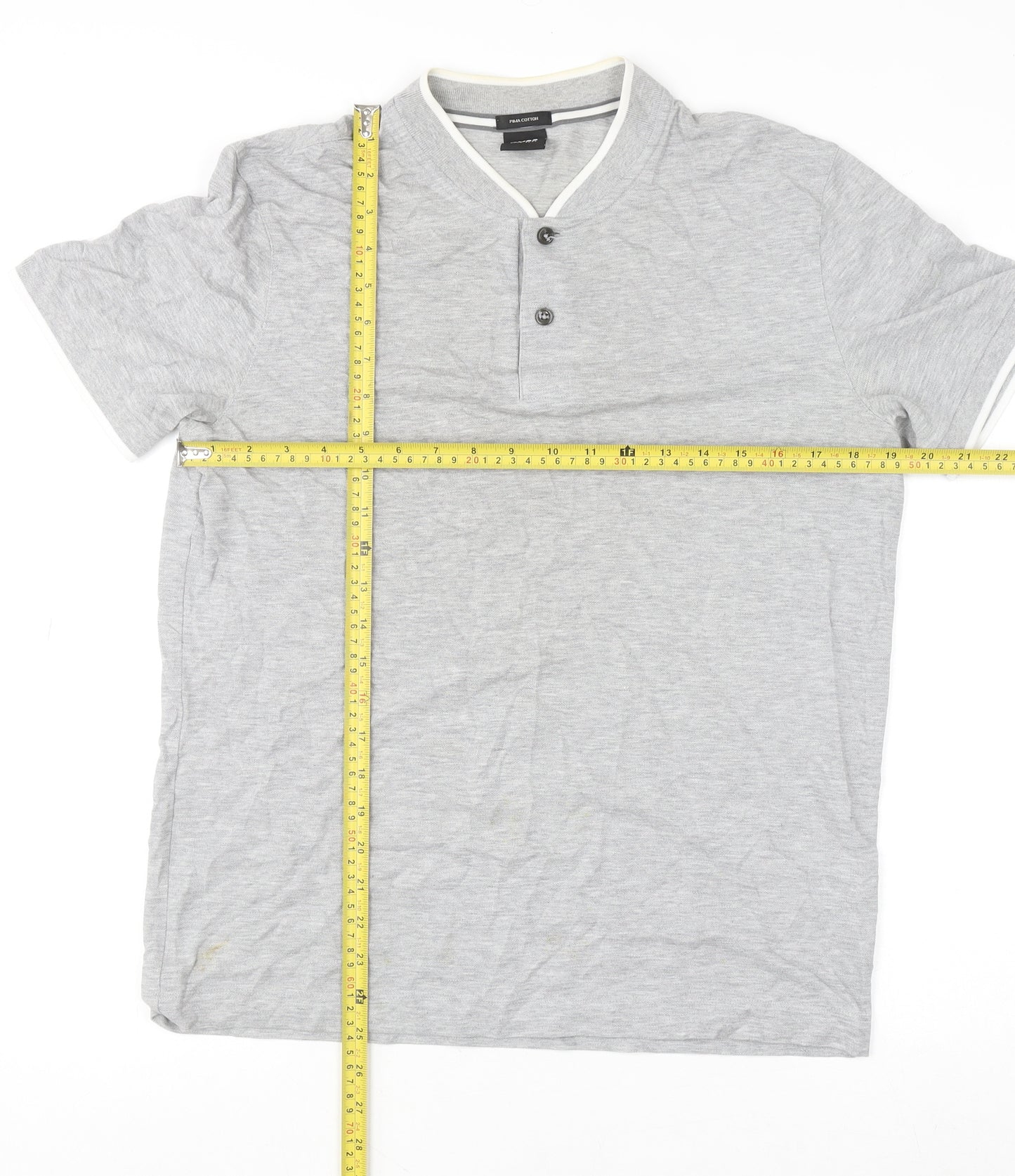 Hugo Boss Men's Grey Pima Cotton Polo Shirt M Regular Fit