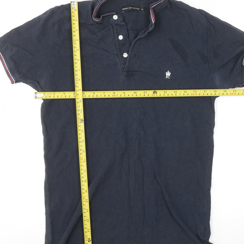 French Connection Men’s Blue Cotton Polo Shirt Medium