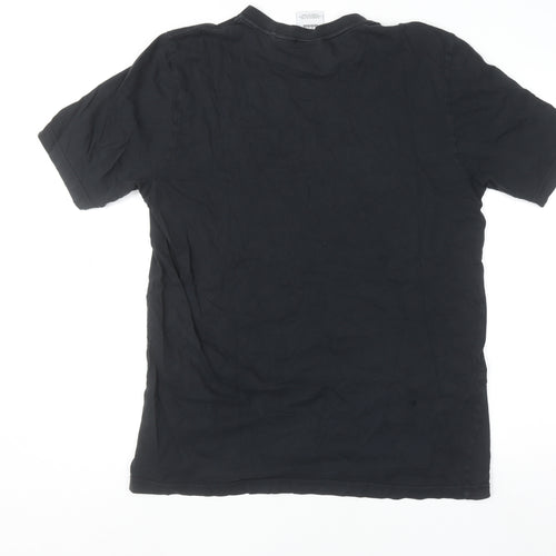 Adidas Men's Black Cotton Crew Neck Short Sleeve Sports T-Shirt M