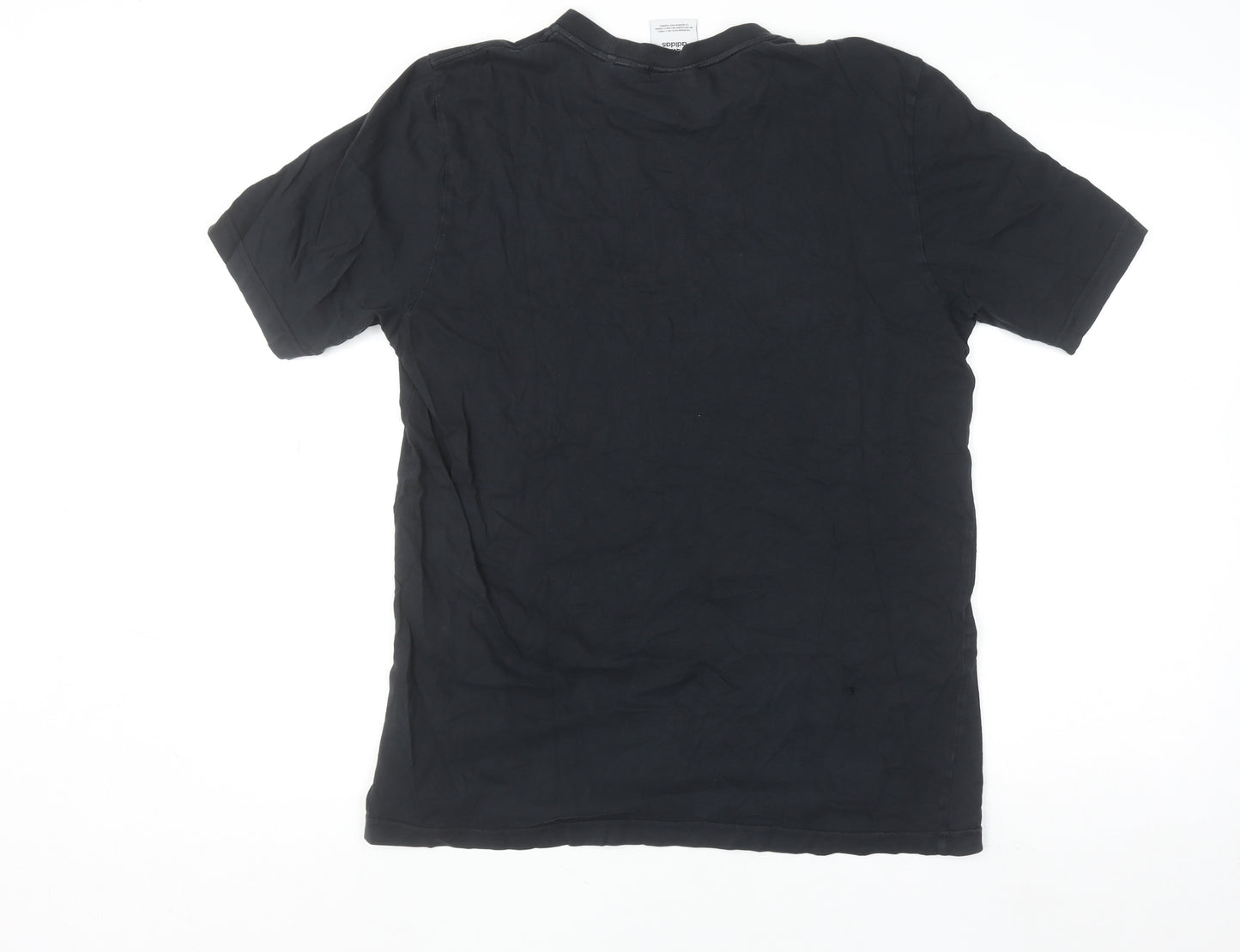 Adidas Men's Black Cotton Crew Neck Short Sleeve Sports T-Shirt M