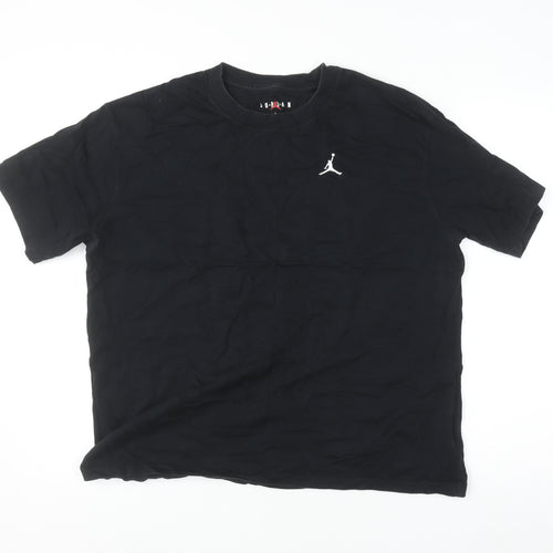 Jordan Men's Black Crew Neck Short Sleeve Cotton T-Shirt L