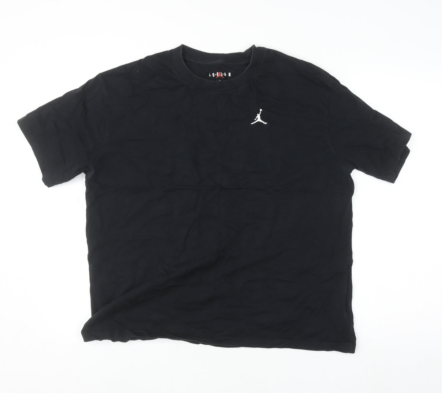 Jordan Men's Black Crew Neck Short Sleeve Cotton T-Shirt L