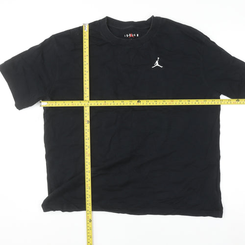Jordan Men's Black Crew Neck Short Sleeve Cotton T-Shirt L