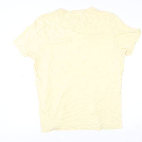 Lyle & Scott Men's Yellow Cotton Crew Neck Short Sleeve T-Shirt L