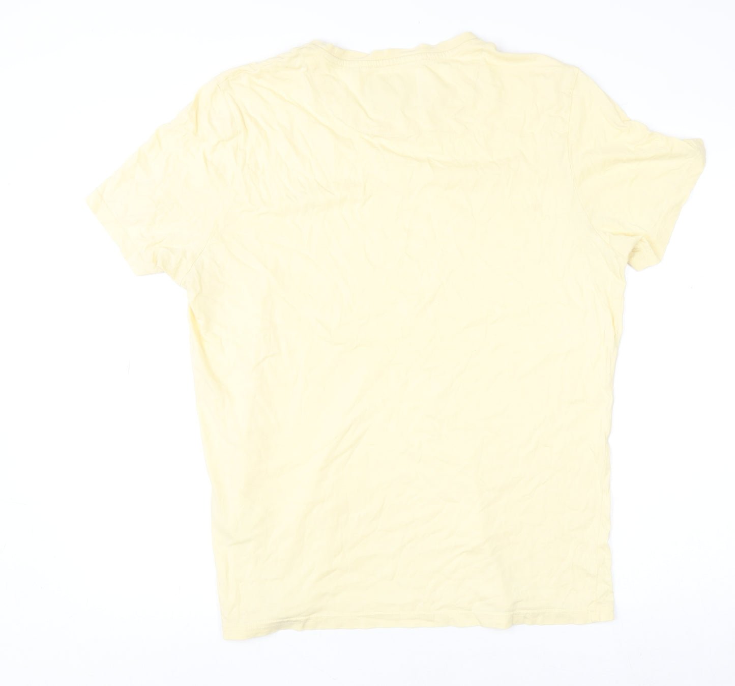 Lyle & Scott Men's Yellow Cotton Crew Neck Short Sleeve T-Shirt L