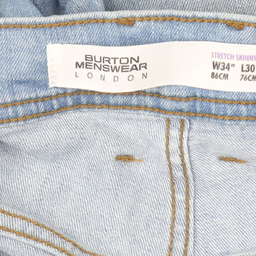Burton Menswear London Light Blue Skinny Jeans W34 L30