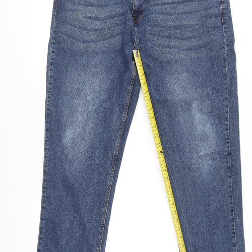 Threadbare Men's Blue Straight Denim Jeans 36W 31L Regular Fit