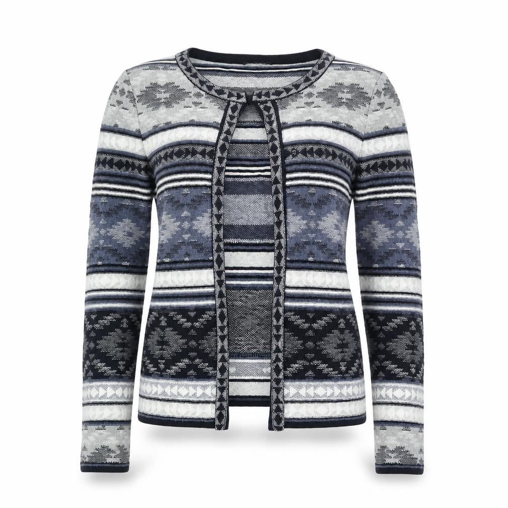 Atmosphere Women’s Multicoloured Fair Isle Knit Cardigan Size M
