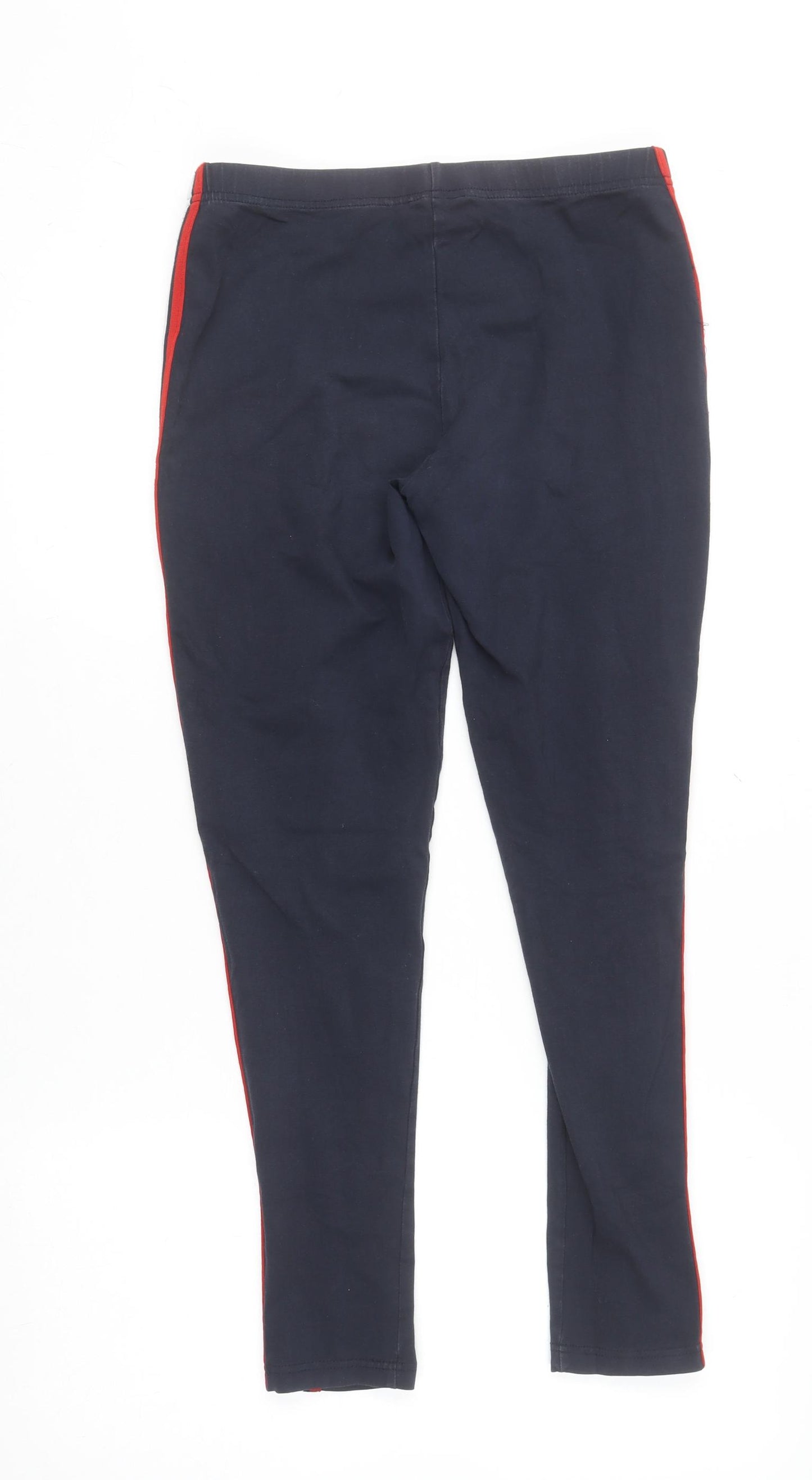 Diesel Womens Blue Stripe Leggings Size M Slim Fit Activewear