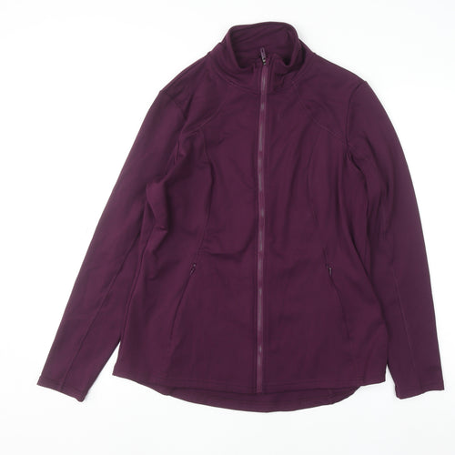 Dunnes Stores Womens Purple Size 16 Track Jacket Full Zip Lightweight Activewear