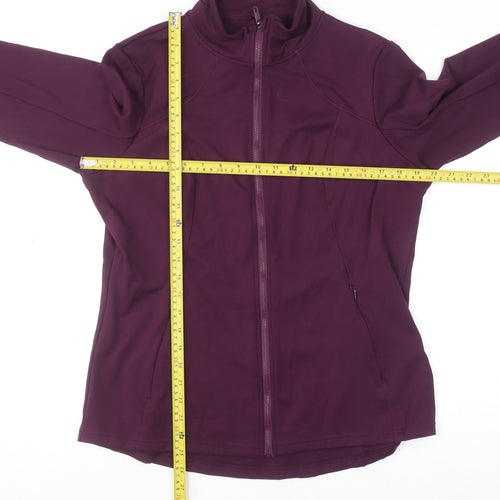 Dunnes Stores Womens Purple Size 16 Track Jacket Full Zip Lightweight Activewear