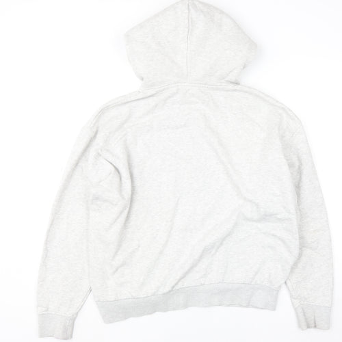 Weekday Women Grey Small Pullover Hoodie Cotton Blend Casual