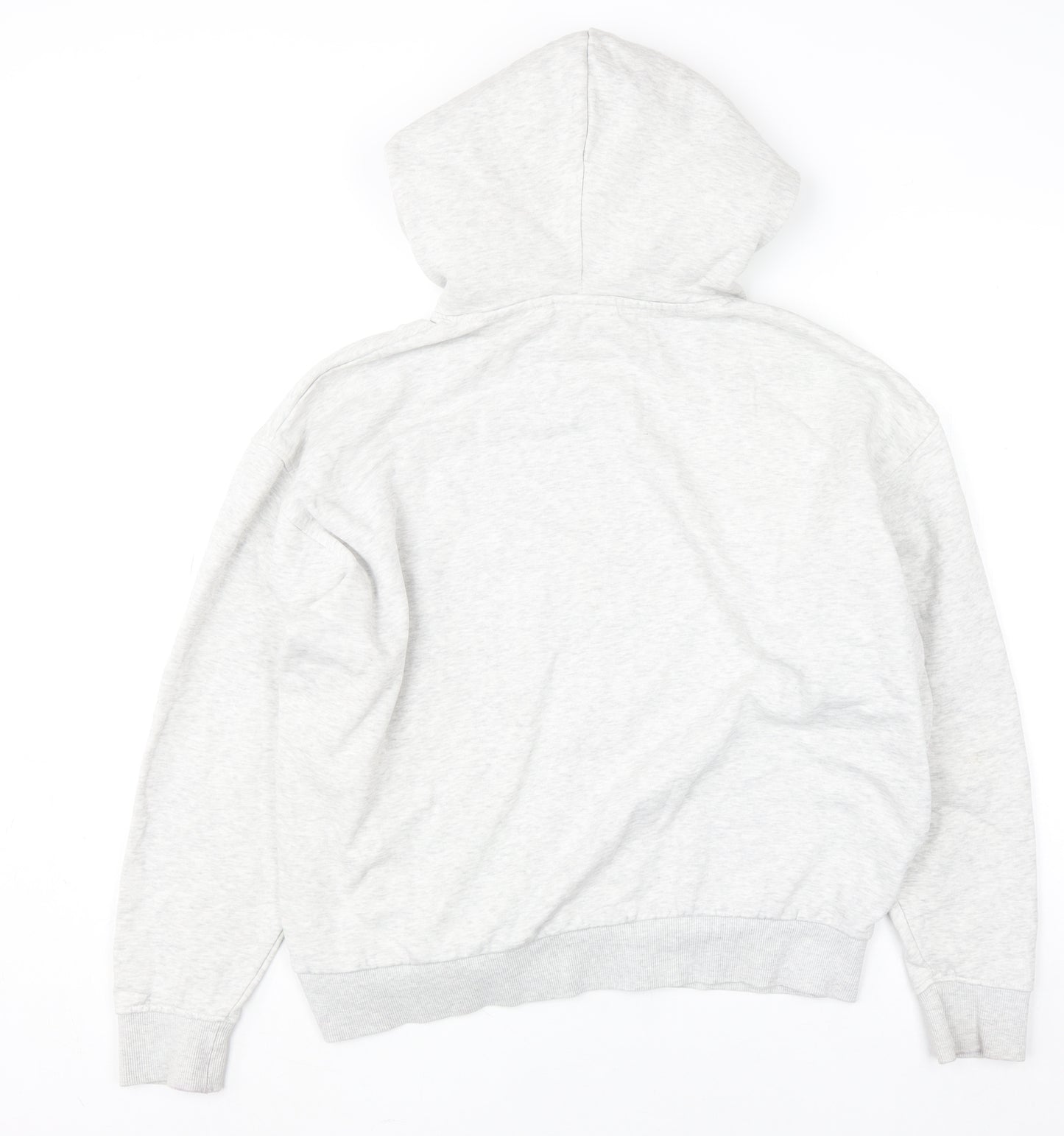 Weekday Women Grey Small Pullover Hoodie Cotton Blend Casual