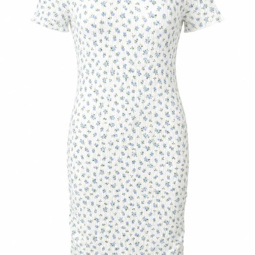 H&M Teens White Floral Bodycon Midi Dress Size 12-14