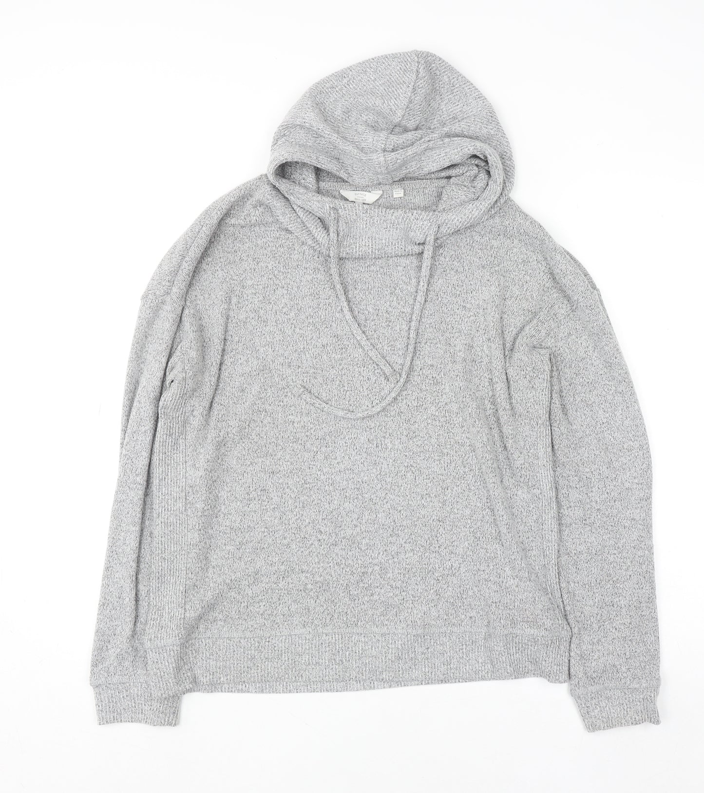 FatFace Women's Grey Hooded Pullover Sweatshirt UK 10 Viscose Blend