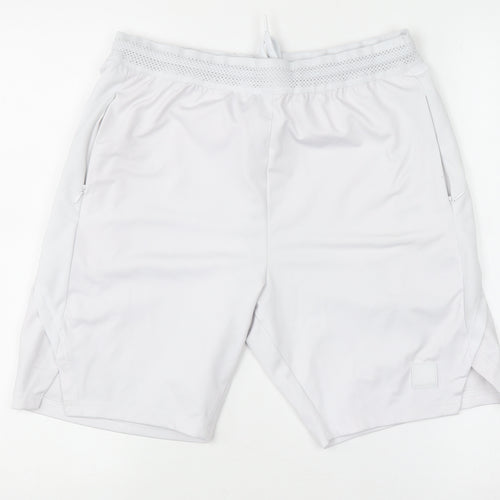 MAN Active Men’s White Regular Fit Sweat Shorts Size M