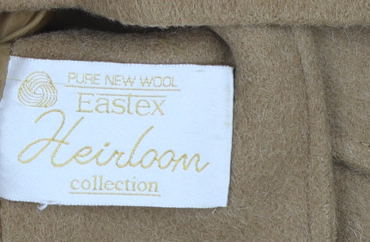 Eastex Women's Beige Wool Alpaca Overcoat Size 16 Classic Lined
