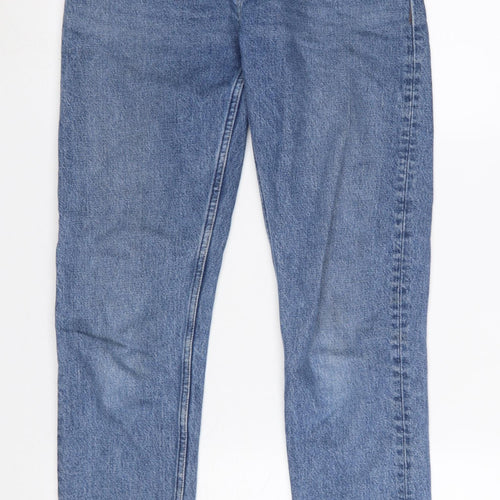 Monki Women’s Blue High Relaxed Fit Straight Denim Jeans Size 25