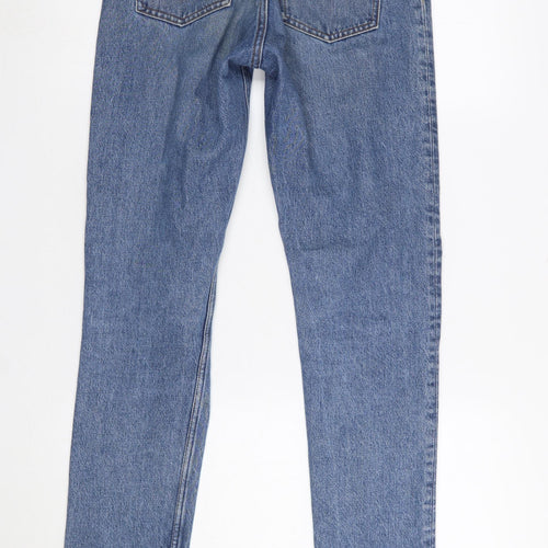 Monki Women’s Blue High Relaxed Fit Straight Denim Jeans Size 25