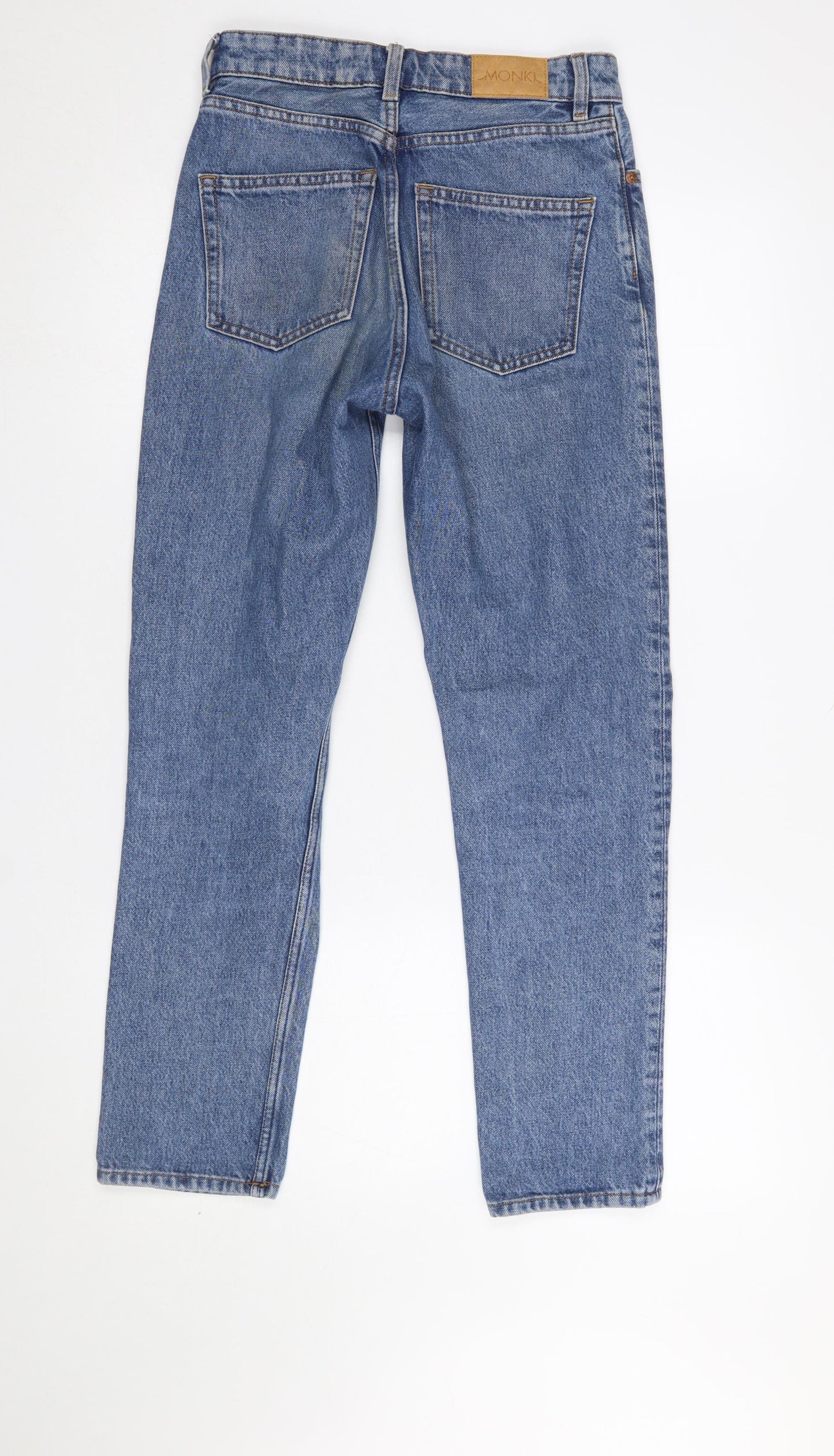 Monki Women’s Blue High Relaxed Fit Straight Denim Jeans Size 25