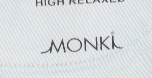 Monki Women’s Blue High Relaxed Fit Straight Denim Jeans Size 25