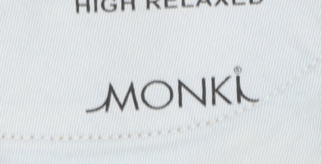 Monki Women’s Blue High Relaxed Fit Straight Denim Jeans Size 25