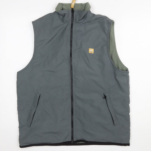 One Valley Men’s Grey Full Zip Padded Bodywarmer Waistcoat S