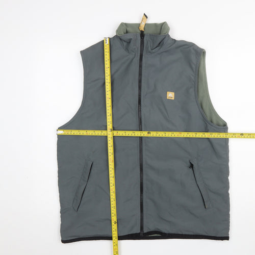 One Valley Men’s Grey Full Zip Padded Bodywarmer Waistcoat S