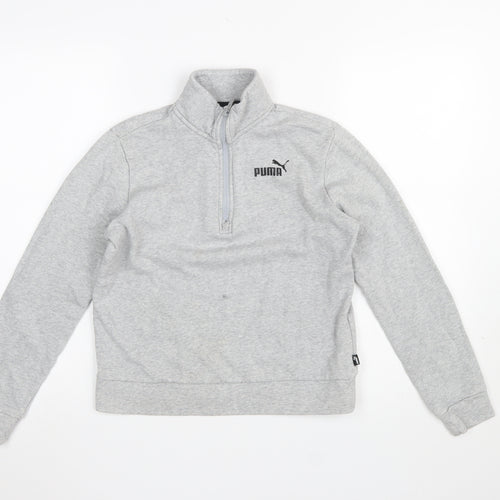 Puma Women's Grey 1/2 Zip Pullover Sweatshirt XS