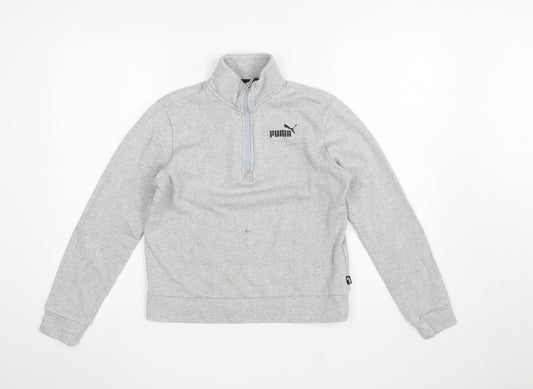 Puma Women's Grey 1/2 Zip Pullover Sweatshirt XS