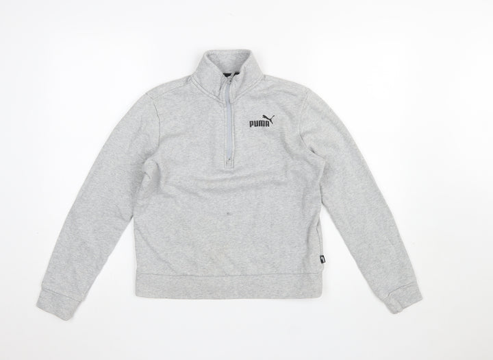 Puma Women's Grey 1/2 Zip Pullover Sweatshirt XS