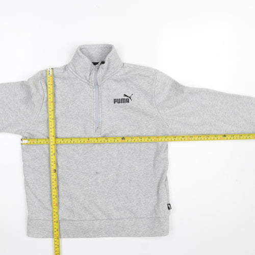 Puma Women's Grey 1/2 Zip Pullover Sweatshirt XS