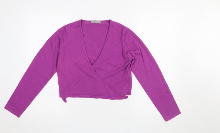 Marks and Spencer Women’s Purple Wrap Knit Jumper Size 12