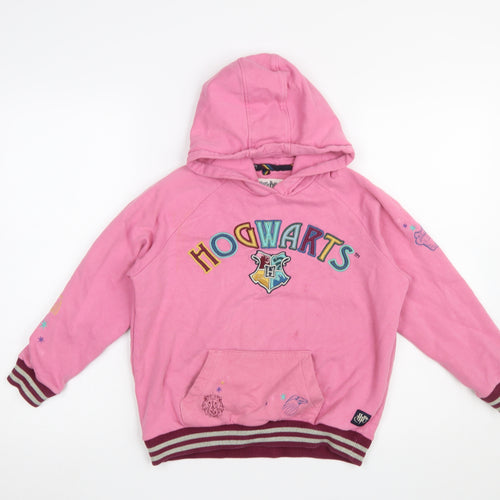 Marks and Spencer Girls Pink Harry Potter Hogwarts Pullover Hoodie 10-11 Years