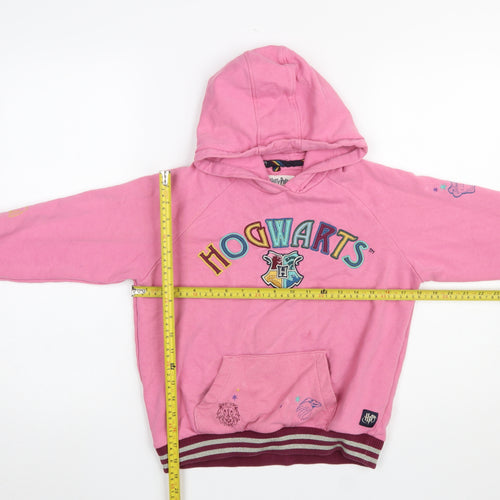 Marks and Spencer Girls Pink Harry Potter Hogwarts Pullover Hoodie 10-11 Years