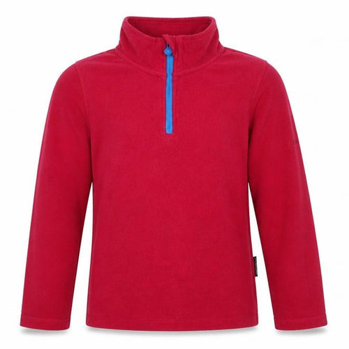 Portwest Girls Red Fleece 1/4 Zip Pullover Sweatshirt 9-10 Years
