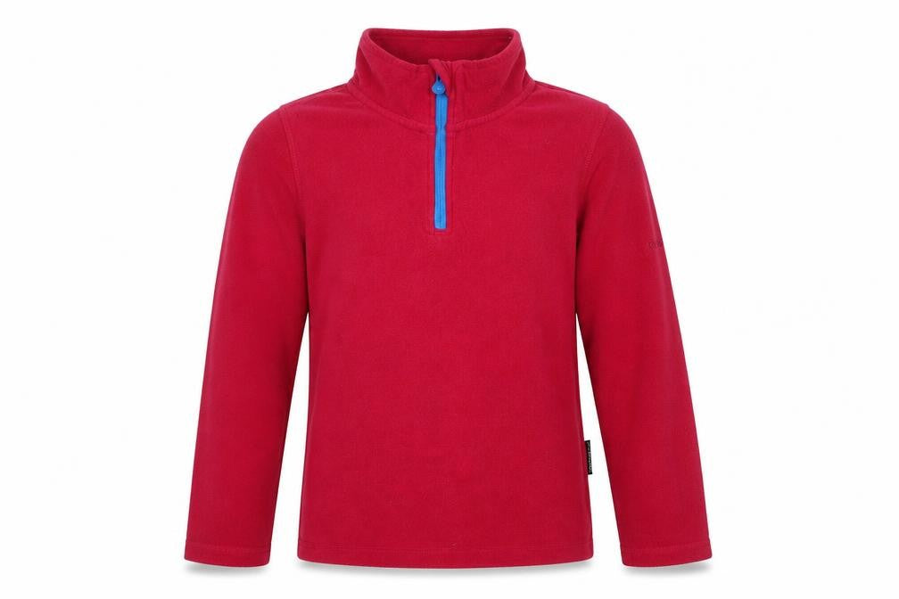 Portwest Girls Red Fleece 1/4 Zip Pullover Sweatshirt 9-10 Years