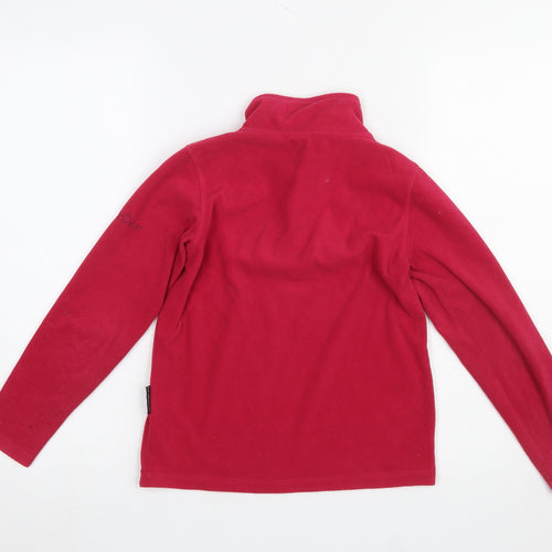 Portwest Girls Red Fleece 1/4 Zip Pullover Sweatshirt 9-10 Years