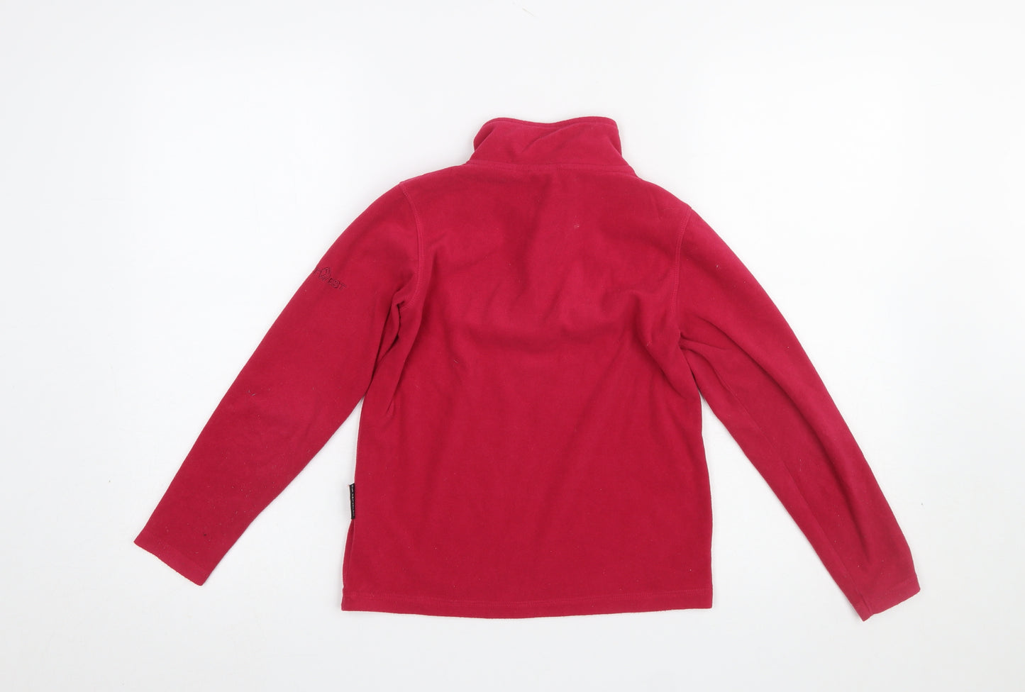 Portwest Girls Red Fleece 1/4 Zip Pullover Sweatshirt 9-10 Years