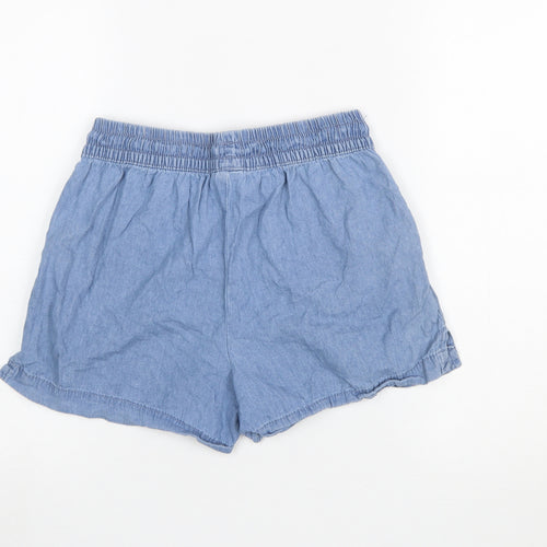Beloved Woman Blue Cotton Casual Drawstring Shorts Size 10