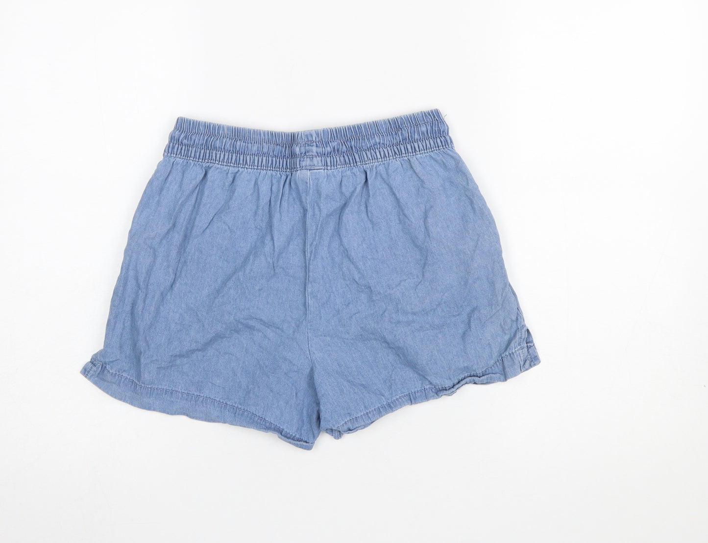 Beloved Woman Blue Cotton Casual Drawstring Shorts Size 10