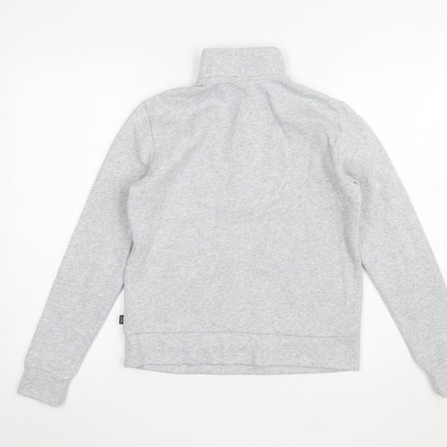 Puma Womens Grey 1/2 Zip Sweatshirt XS Classic Athletic Style