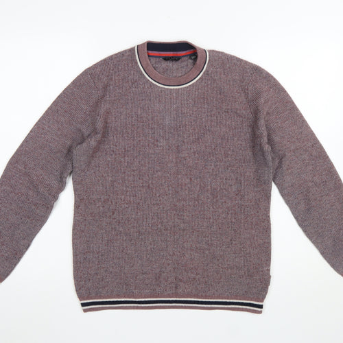 Ted Baker Men’s Purple Crew Neck Wool Blend Knit Jumper Size M