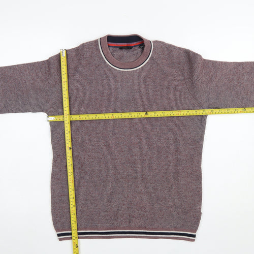 Ted Baker Men’s Purple Crew Neck Wool Blend Knit Jumper Size M