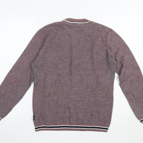 Ted Baker Men’s Purple Crew Neck Wool Blend Knit Jumper Size M