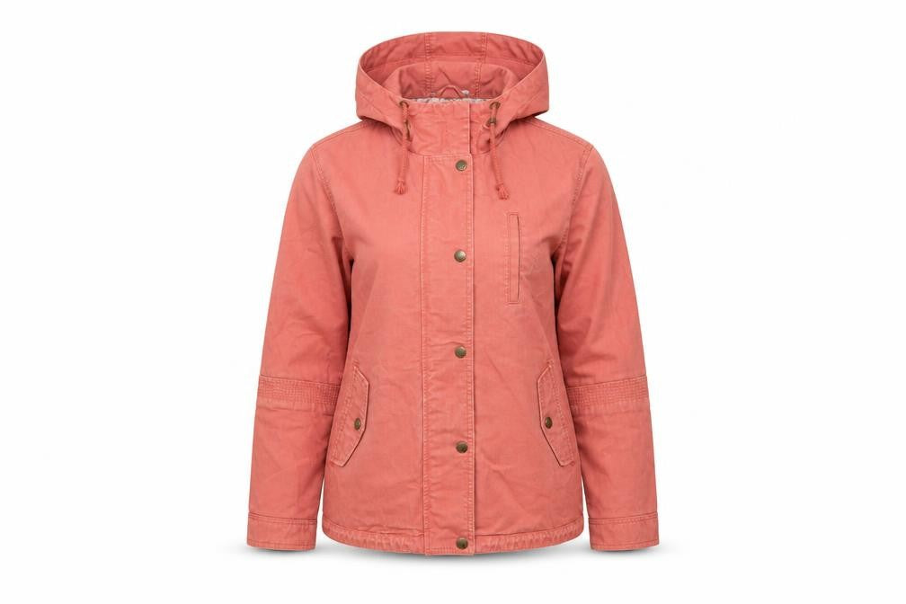 Marks and Spencer Women's Pink Hooded Cotton Anorak Jacket Size 10